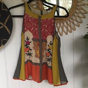 Anthropologie top w embroidery